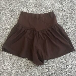NEW AERIE offline shorts skirts brown size small avaliable